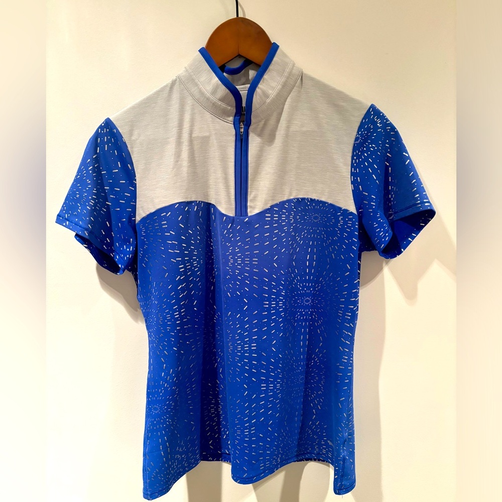 CUTTER & BUCK women’s drytec moisture wicking 50+ UPF cap sleeve golf top size M